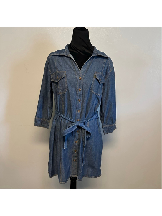 Unbranded Dresses & Skirts - NEW J. Gee Blue Denim Long Sleeve Petite Dress Women's Size XL Cottage core